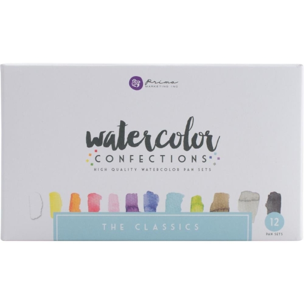Art Philosophy Prima Watercolor Confections Watercolor Pans 12/Pkg - The Classics