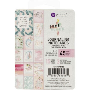 Prima Surfboard Journalling Cards 3"X4" 45/Pkg