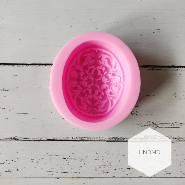 Oval Vintage Silicone Soap Mould