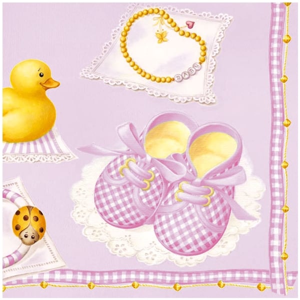 German Decoupage Napkins (5 pcs) - Baby Girl