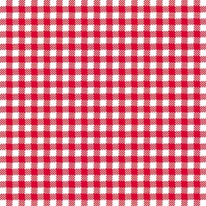 A pack of 12 by 12 inch German Decoupage Napkins (5 pcs) - Red Checkered Background