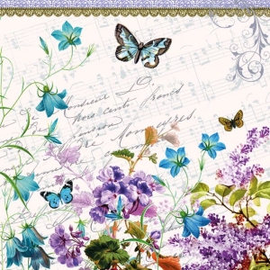 German Decoupage Napkins (5 pcs) - Romantic Flowers
