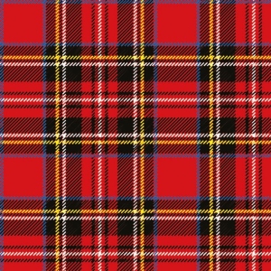 German Decoupage Napkins (5 pcs) - Plaid Pattern