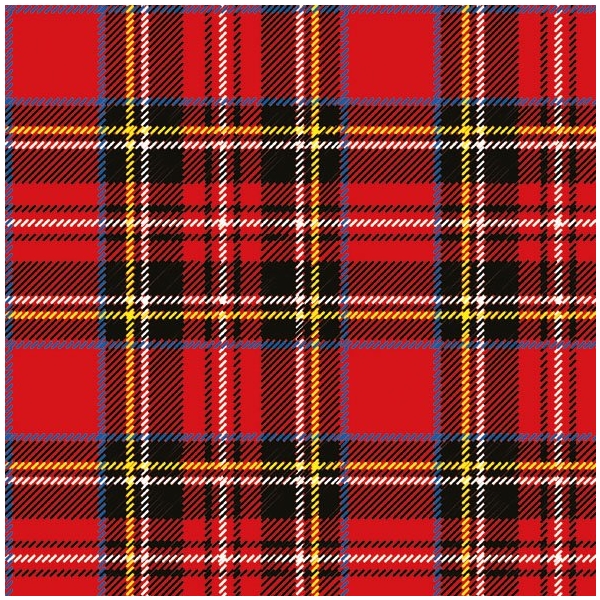 German Decoupage Napkins (5 pcs) - Plaid Pattern
