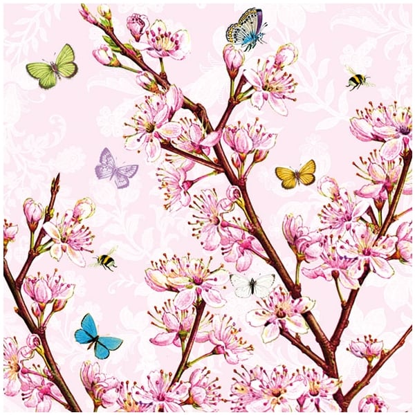 German Decoupage Napkins (5 pcs) - Blossom Rose