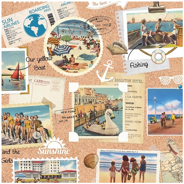 A pack of 12 by 12 inch German Decoupage Napkins (5 pcs) - Summer Fun