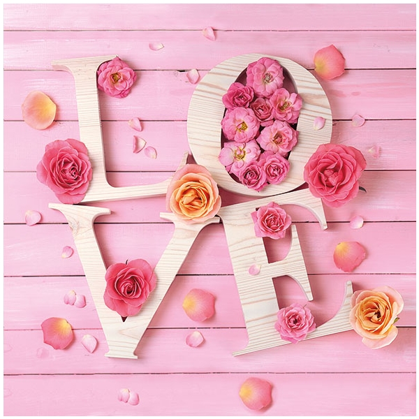 German Decoupage Napkins (5 pcs) - Sweet Love