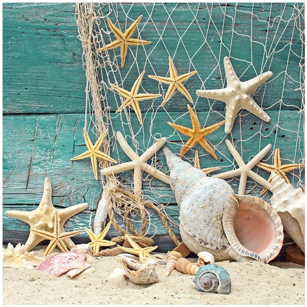 German Decoupage Napkins (5 pcs) - Starfish