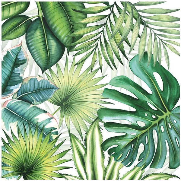 German Decoupage Napkins (5 pcs) - Topical Leaves