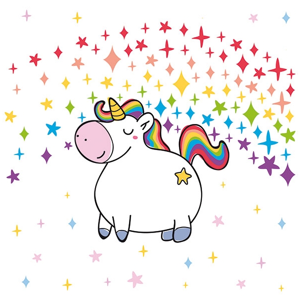 German Decoupage Napkins (5 pcs) - Unicorn