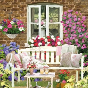 German Decoupage Napkins (5 pcs) - Garden Bench