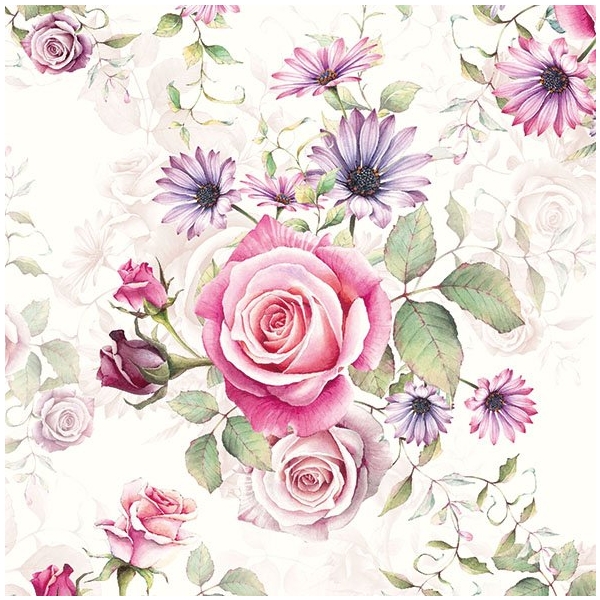 German Decoupage Napkins (5 pcs) - Madeline Roses