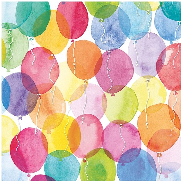 German Decoupage Napkins (5 pcs) - Colorful Balloons