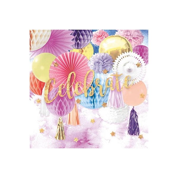 German Decoupage Napkins (5 pcs) - Celebrations