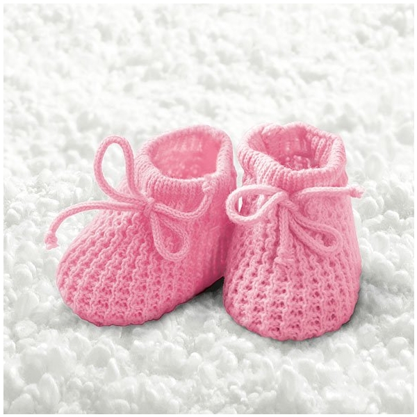 German Decoupage Napkins (5 pcs) - Baby Girl Booties