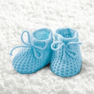 German Decoupage Napkins (5 pcs) - Baby Boy Booties