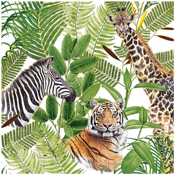 German Decoupage Napkins (5 pcs) - Jungle Safari