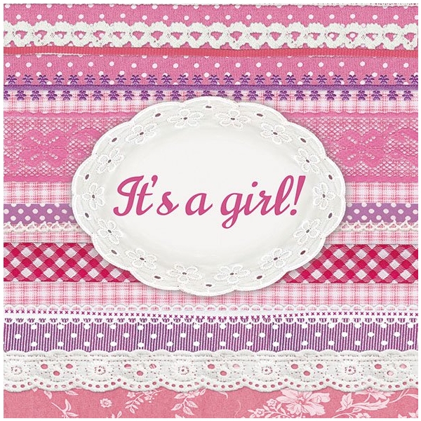 German Decoupage Napkins (5 pcs) - Its a Girl