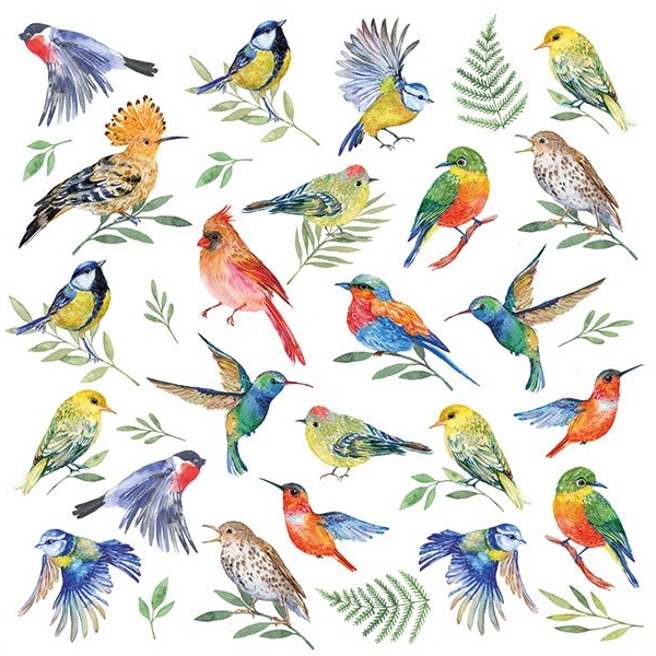 German Decoupage Napkins (5 pcs) - Birds