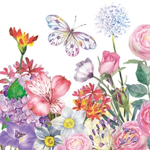German Decoupage Napkins (5 pcs) - Flower garden