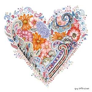German Decoupage Napkins (5 pcs) - Spring Heart