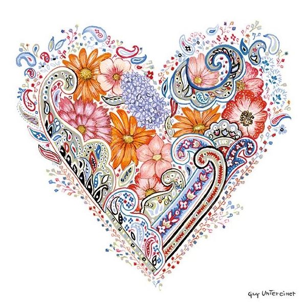 German Decoupage Napkins (5 pcs) - Spring Heart