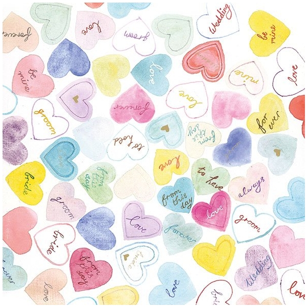 German Decoupage Napkins (5 pcs) - Sweet Hearts