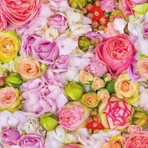 German Decoupage Napkins (5 pcs) - Bed of Roses