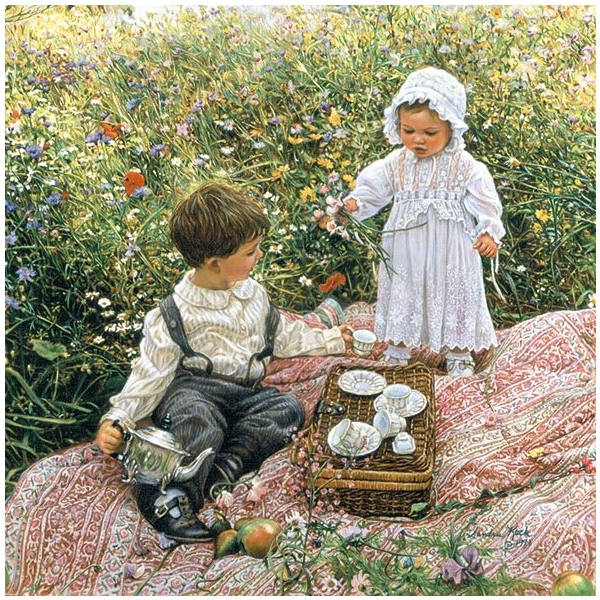 German Decoupage Napkins (5 pcs) - Picnic