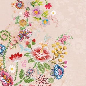German Decoupage Napkins (5 pcs) - Embroidered Flowers