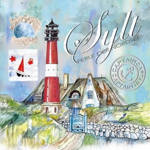 German Decoupage Napkins (5 pcs) - Lighthouse Sketch