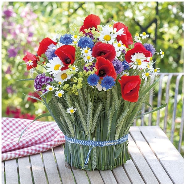 German Decoupage Napkins (5 pcs) - Summer Bouquet