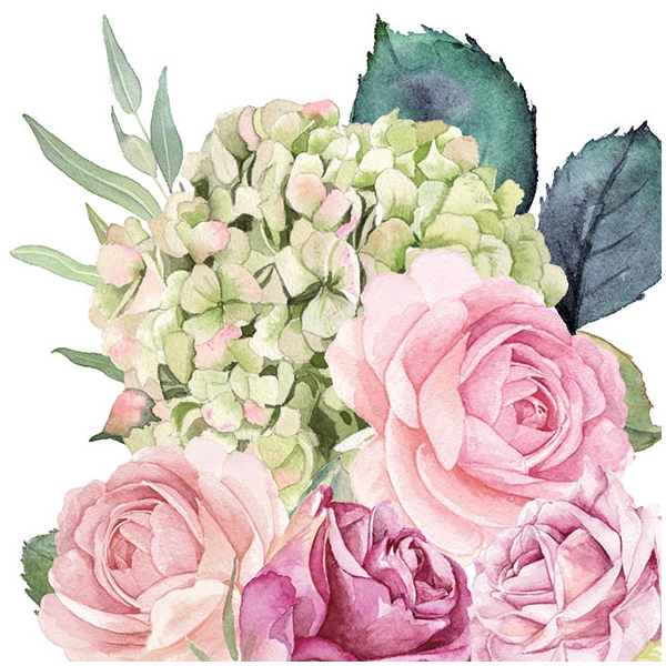 German Decoupage Napkins (5 pcs) - Rose Garden