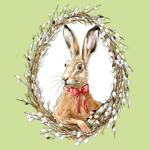 German Decoupage Napkins (5 pcs) - Bunny Potrait