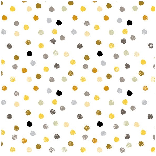 German Decoupage Napkins (5 pcs) - Swirling Dots White