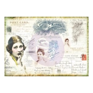 Prima Marketing Finnabair Mixed Media Tissue Paper 27.5"X19.7" 6/Pkg - Carte Postale