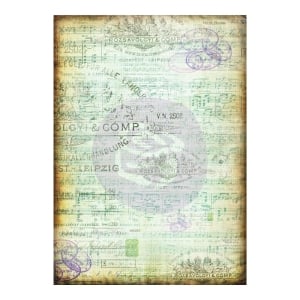Prima Marketing Finnabair Mixed Media Tissue Paper 27.5"X19.7" 6/Pkg - Musica