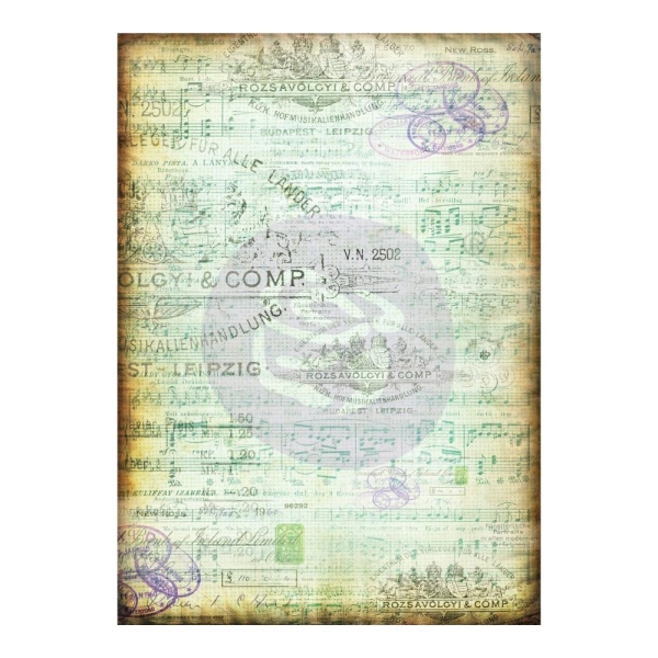 Prima Marketing Finnabair Mixed Media Tissue Paper 27.5"X19.7" 6/Pkg - Musica