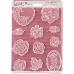 Stamperia Soft Maxi Mould 8.5"X11.5" - Roses