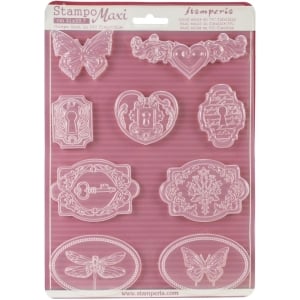 Stamperia Soft Maxi Mould 8.5"X11.5" - Locks and Keys