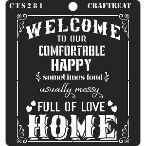 CrafTreat 6"x6" Stencil - Welcome Home