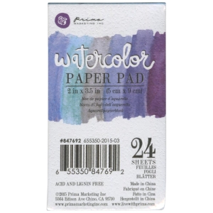 Prima Marketing Watercolor Paper Pad 2"X3.5" 24/Pkg