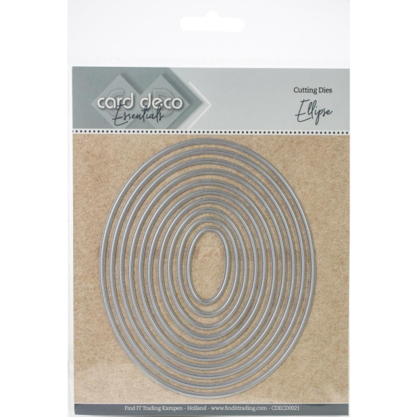 Find It Trading Card Deco Essentials Nesting Cutting Dies - Ellipse / Oval