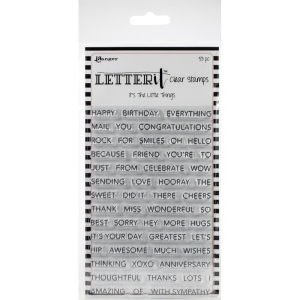 Ranger Letter It Clear Stamp Set 4"X6" - It's The Little Things