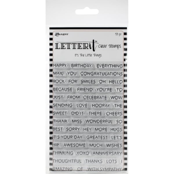 Ranger Letter It Clear Stamp Set 4"X6" - It's The Little Things