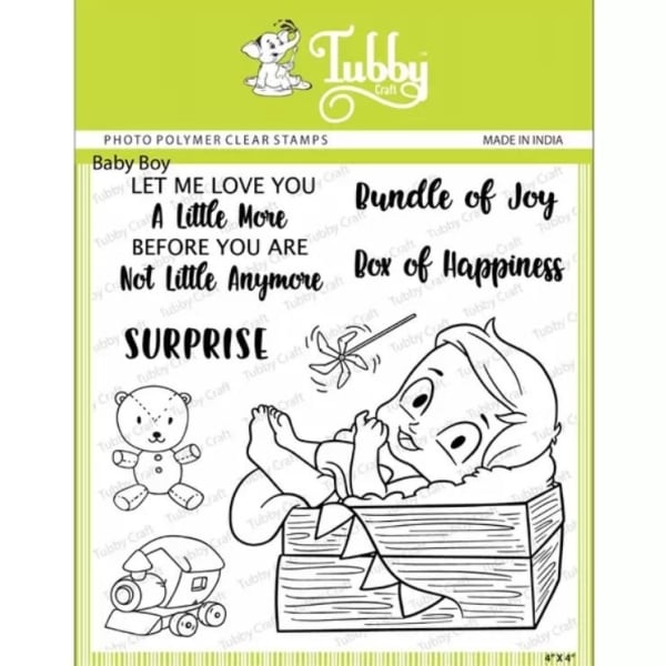 Tubby Photopolymer Clear Stamps - Baby Boy