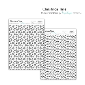 CrafTangles Designer Toner Sheets - Christmas Time (2 sheets of A4)