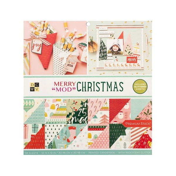 Die Cuts with a View - Merry Mod (Christmas) - 12x12 Paper Stack