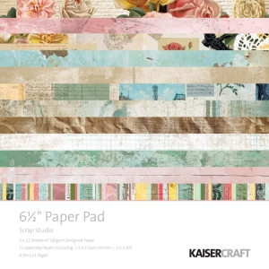KaiserCraft paper pad - Scrap Studio (6.5 by 6.5 inch) - 40 sheets