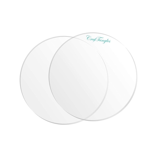 CrafTangles Clear Acrylic Coasters (4 pcs) - Circle